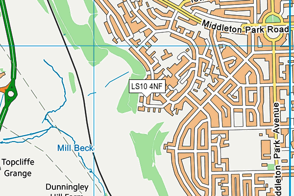 LS10 4NF map - OS VectorMap District (Ordnance Survey)