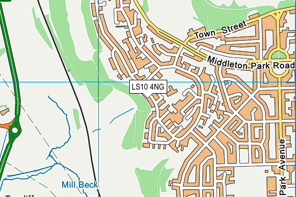 LS10 4NG map - OS VectorMap District (Ordnance Survey)