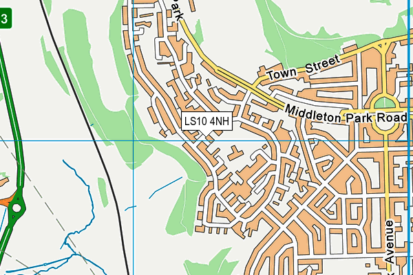 LS10 4NH map - OS VectorMap District (Ordnance Survey)
