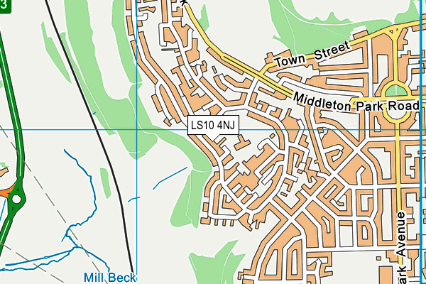 LS10 4NJ map - OS VectorMap District (Ordnance Survey)