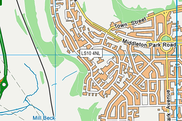 LS10 4NL map - OS VectorMap District (Ordnance Survey)