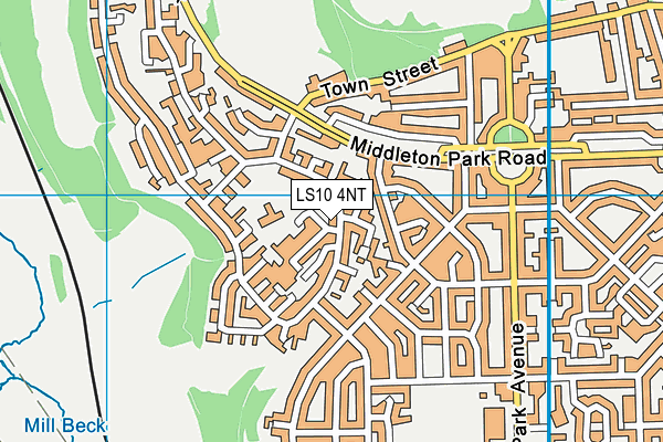 LS10 4NT map - OS VectorMap District (Ordnance Survey)