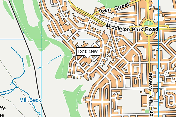 LS10 4NW map - OS VectorMap District (Ordnance Survey)