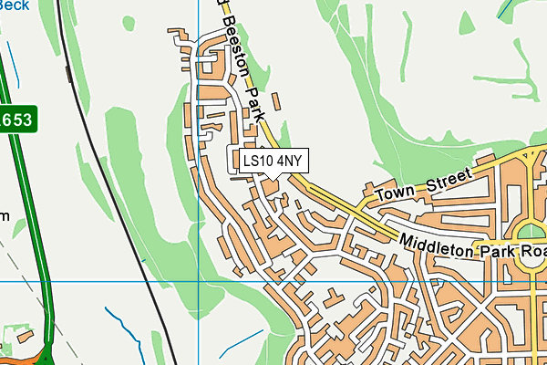 LS10 4NY map - OS VectorMap District (Ordnance Survey)