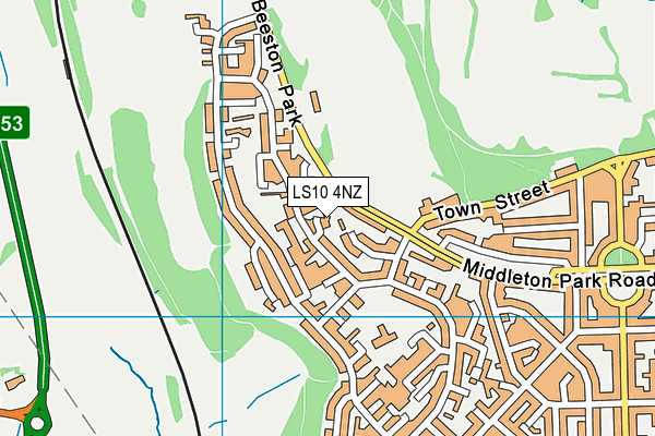 LS10 4NZ map - OS VectorMap District (Ordnance Survey)