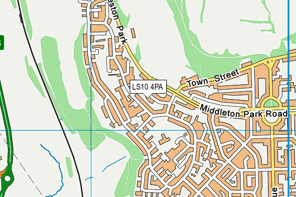 LS10 4PA map - OS VectorMap District (Ordnance Survey)