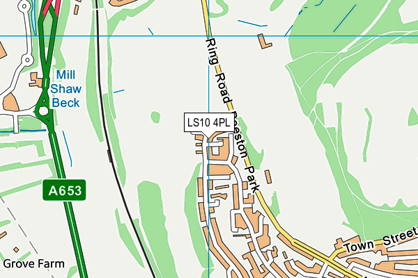 LS10 4PL map - OS VectorMap District (Ordnance Survey)