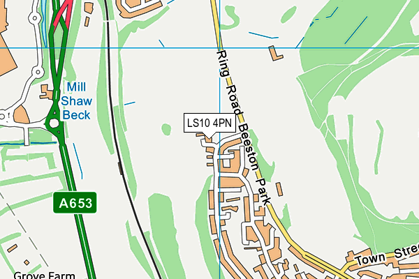 LS10 4PN map - OS VectorMap District (Ordnance Survey)