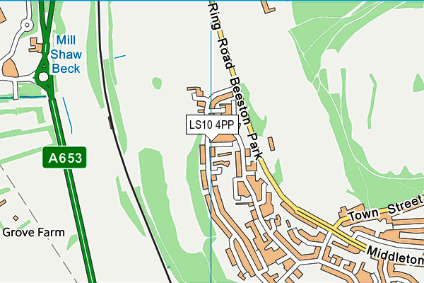 LS10 4PP map - OS VectorMap District (Ordnance Survey)