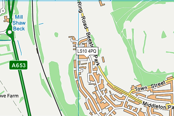 LS10 4PQ map - OS VectorMap District (Ordnance Survey)