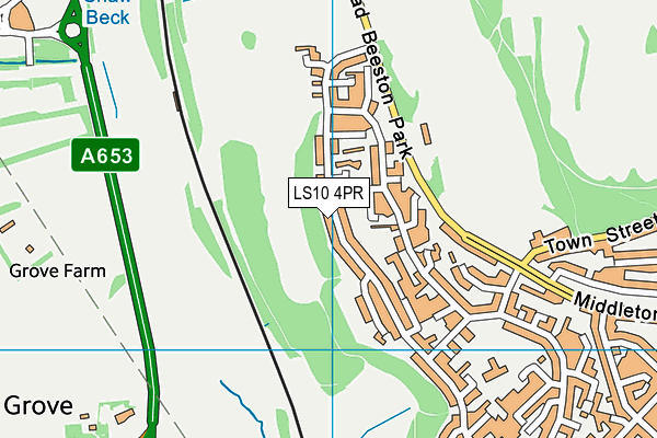 LS10 4PR map - OS VectorMap District (Ordnance Survey)