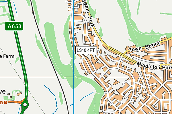 LS10 4PT map - OS VectorMap District (Ordnance Survey)