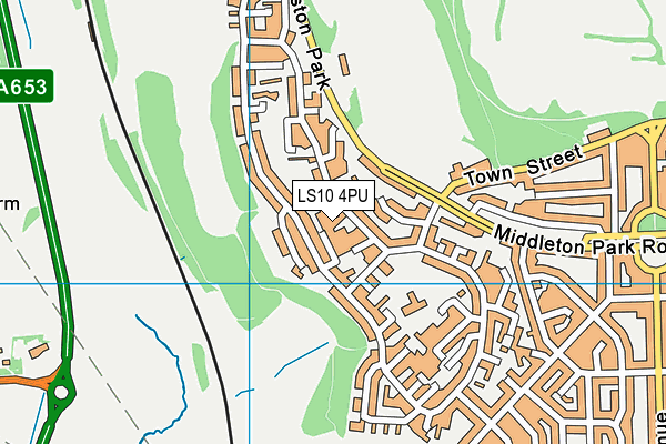 LS10 4PU map - OS VectorMap District (Ordnance Survey)