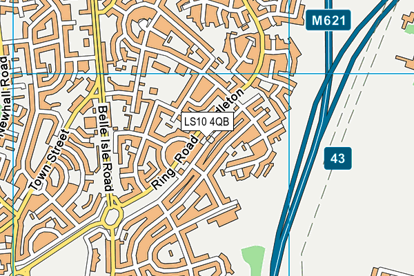 LS10 4QB map - OS VectorMap District (Ordnance Survey)