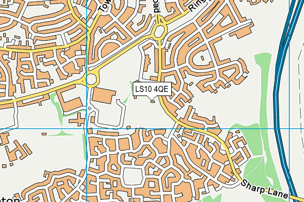 Sharp Lane Primary School map (LS10 4QE) - OS VectorMap District (Ordnance Survey)