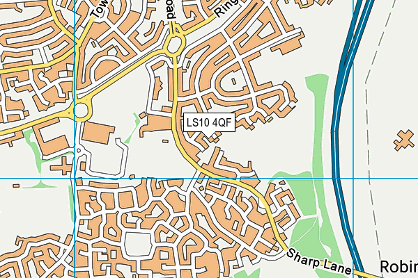 LS10 4QF map - OS VectorMap District (Ordnance Survey)