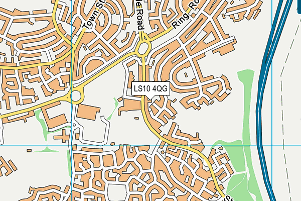 LS10 4QG map - OS VectorMap District (Ordnance Survey)