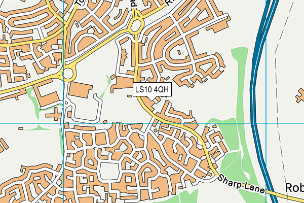 LS10 4QH map - OS VectorMap District (Ordnance Survey)