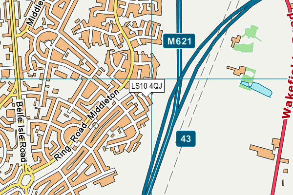 LS10 4QJ map - OS VectorMap District (Ordnance Survey)