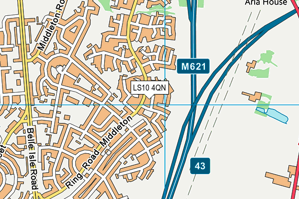 LS10 4QN map - OS VectorMap District (Ordnance Survey)