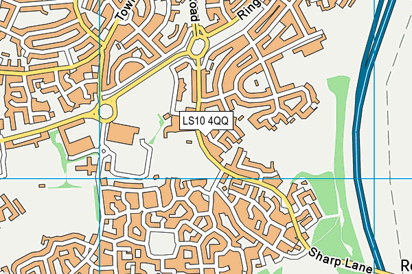 LS10 4QQ map - OS VectorMap District (Ordnance Survey)