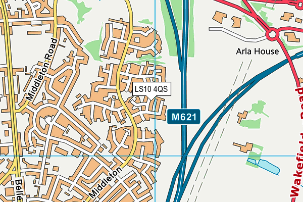 LS10 4QS map - OS VectorMap District (Ordnance Survey)