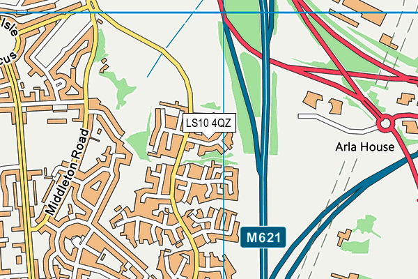 LS10 4QZ map - OS VectorMap District (Ordnance Survey)