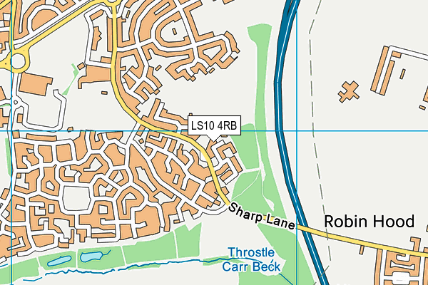 Sharp Lane Playing Field (Belle Isle) map (LS10 4RB) - OS VectorMap District (Ordnance Survey)