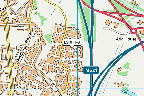 LS10 4RG map - OS VectorMap District (Ordnance Survey)