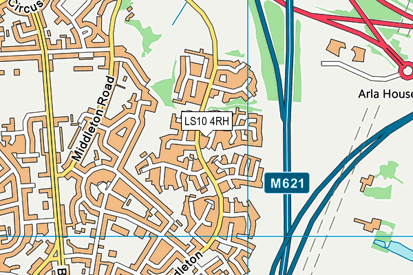 LS10 4RH map - OS VectorMap District (Ordnance Survey)