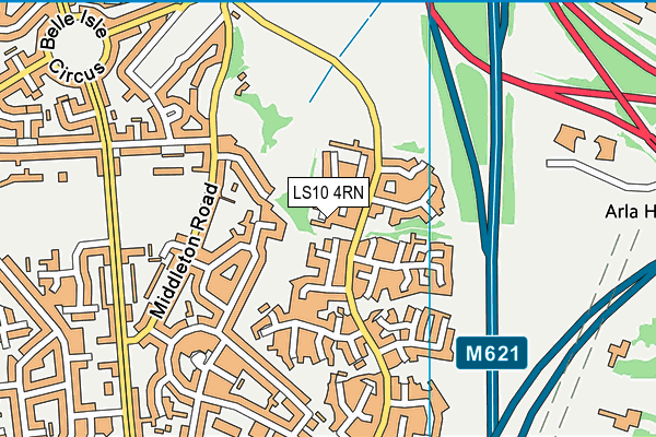 LS10 4RN map - OS VectorMap District (Ordnance Survey)