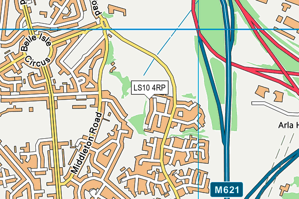 LS10 4RP map - OS VectorMap District (Ordnance Survey)