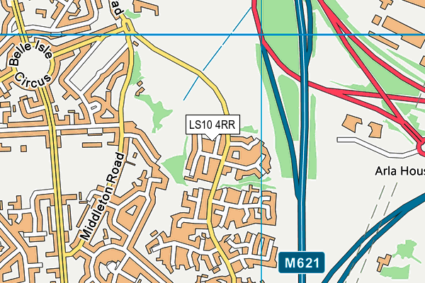 LS10 4RR map - OS VectorMap District (Ordnance Survey)