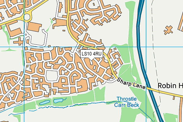 LS10 4RU map - OS VectorMap District (Ordnance Survey)
