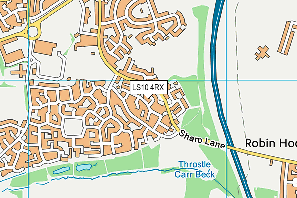 LS10 4RX map - OS VectorMap District (Ordnance Survey)