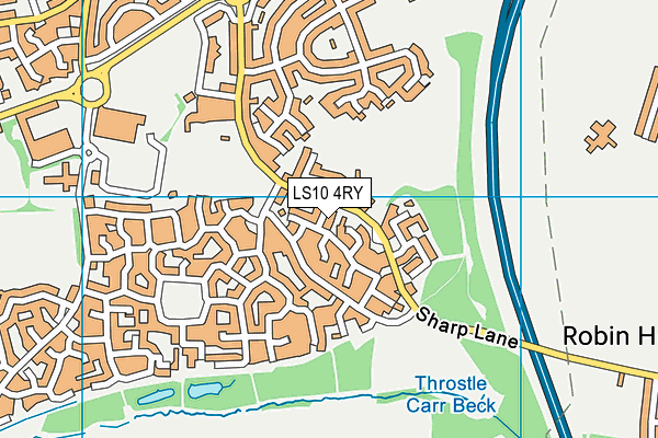 LS10 4RY map - OS VectorMap District (Ordnance Survey)