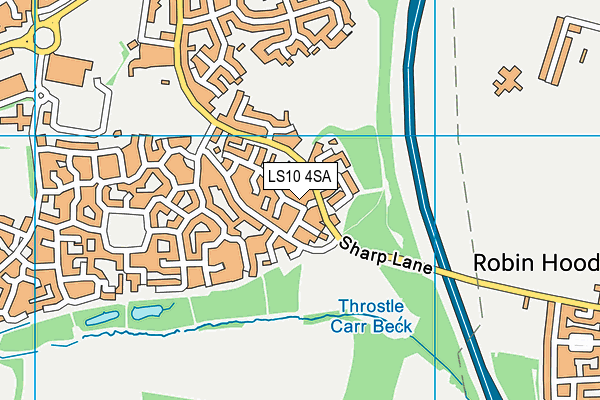 LS10 4SA map - OS VectorMap District (Ordnance Survey)