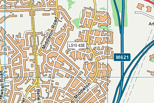 LS10 4SE map - OS VectorMap District (Ordnance Survey)