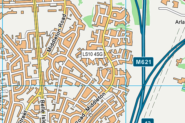 LS10 4SG map - OS VectorMap District (Ordnance Survey)