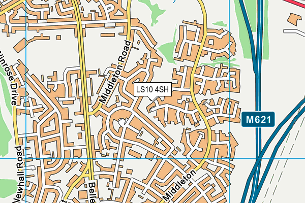 LS10 4SH map - OS VectorMap District (Ordnance Survey)
