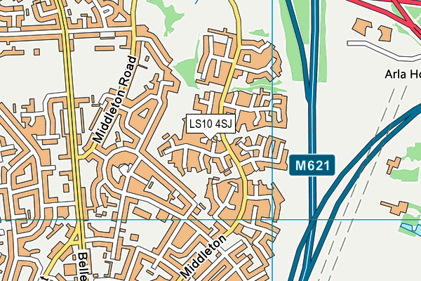 LS10 4SJ map - OS VectorMap District (Ordnance Survey)