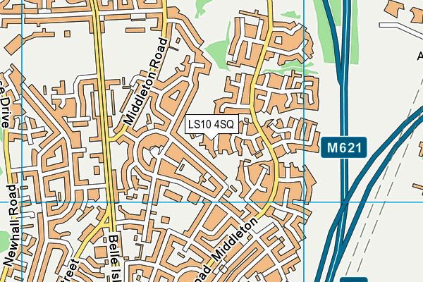 LS10 4SQ map - OS VectorMap District (Ordnance Survey)