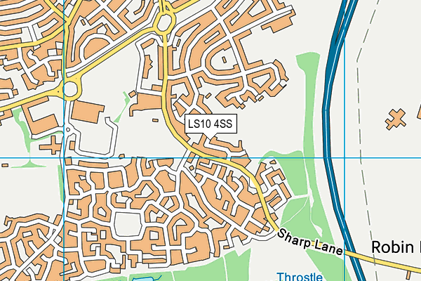 LS10 4SS map - OS VectorMap District (Ordnance Survey)