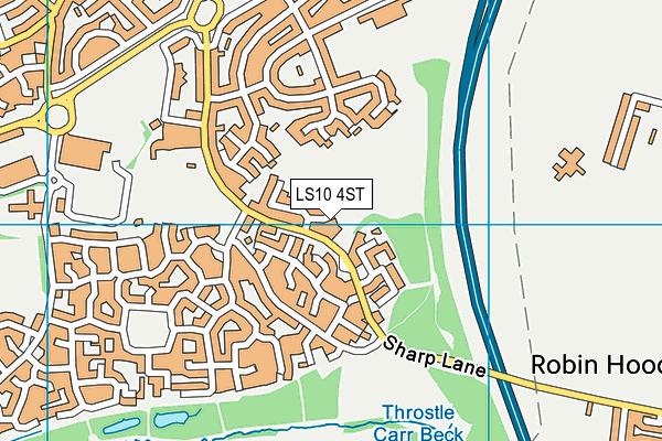 LS10 4ST map - OS VectorMap District (Ordnance Survey)