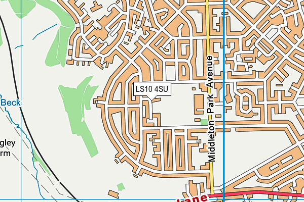 LS10 4SU map - OS VectorMap District (Ordnance Survey)