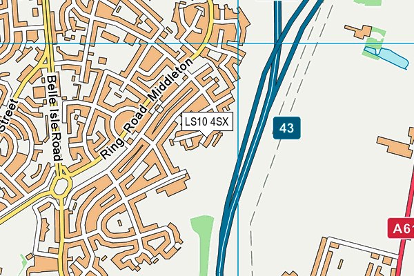 LS10 4SX map - OS VectorMap District (Ordnance Survey)
