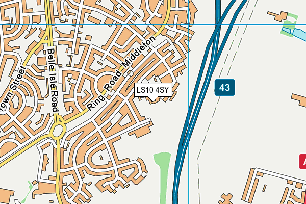 LS10 4SY map - OS VectorMap District (Ordnance Survey)
