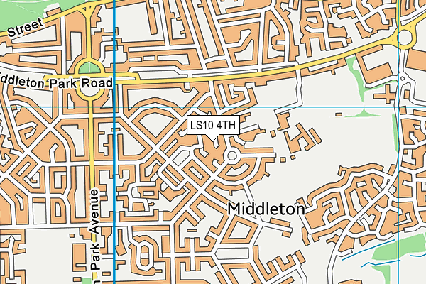 LS10 4TH map - OS VectorMap District (Ordnance Survey)