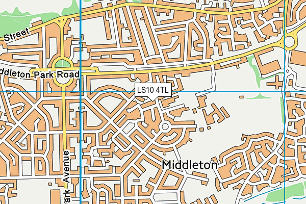 LS10 4TL map - OS VectorMap District (Ordnance Survey)