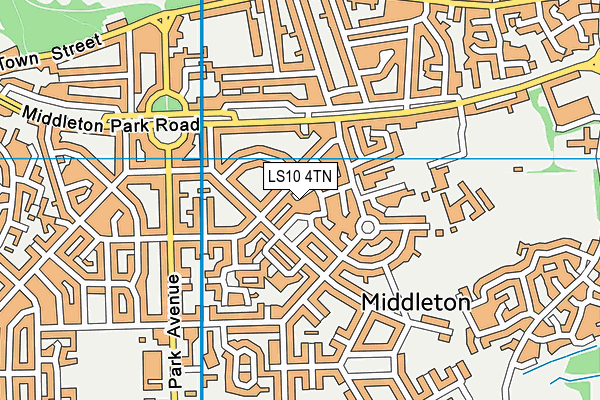 LS10 4TN map - OS VectorMap District (Ordnance Survey)